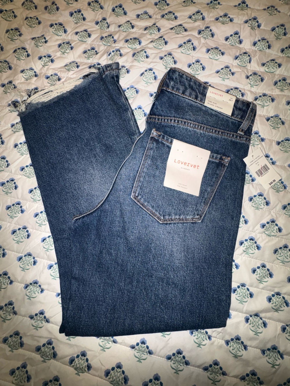 NWT Lovervet High Rise Relaxed Straight Size 28/7